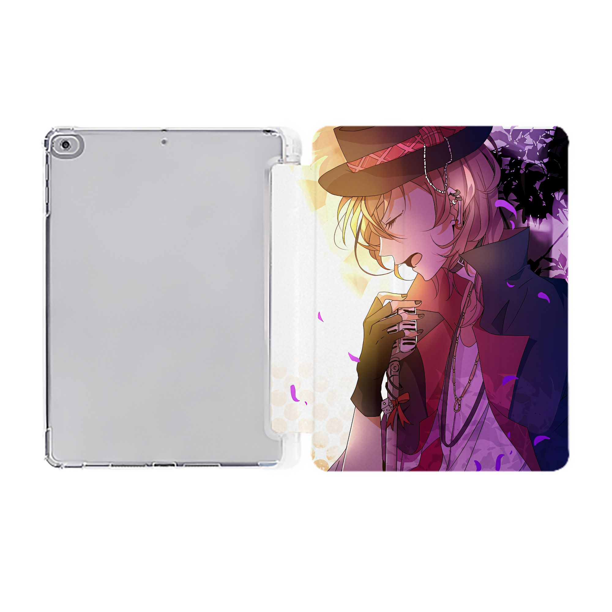（画像用） 文豪ストレイドッグス Bungo Stray Dogs IPad ケース ペン収納付き 三つ折りスタンド PUレザー×シリコン 対応機種9.5/10.5/10.9インチ